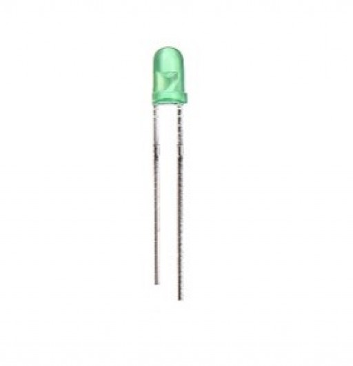 Led 3mm Redondo Invertido Verde